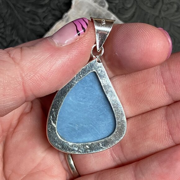 Common Blue Opal Pendant Crystal Stone Jewelry - Picture 5 of 8